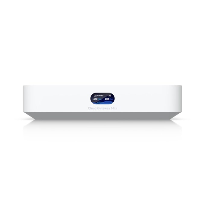 Ubiquiti Cloud Gateway Max, Compact 2.5G With 30+ UniFi device/300+ Client Support, 1.5 Gbps IPS Routing, 512GB NVMe SSD Included