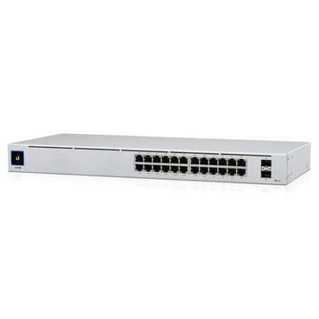 Ubiquiti UniFi 24 Port Managed Gigabit Switch, 16x PoE+ Ports, 8x Gigabit Ethernet Ports, 2xSFP – 95W – Touch Display – Fanless – GEN2, 2Yr Warr