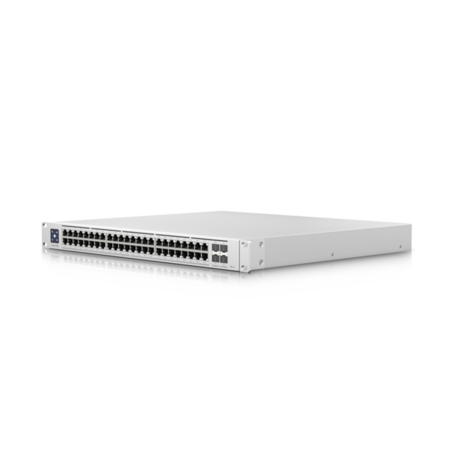 Ubiquiti Switch Enterprise 48-port PoE+ 48x2.5GbE Ports, For Wi-Fi 6 AP, 4x 10g SFP+ Ports For Uplinks, Managed Layer 3 Switch (720W), 2Yr Warr