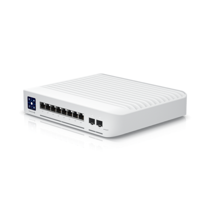 Ubiquiti Switch Enterprise 8-port PoE+ 8x2.5GbE, Ideal For Wi-Fi 6 AP, 2x 10g SFP+ Ports For Uplinks, Managed Layer 3 Switch, 2Yr Warr