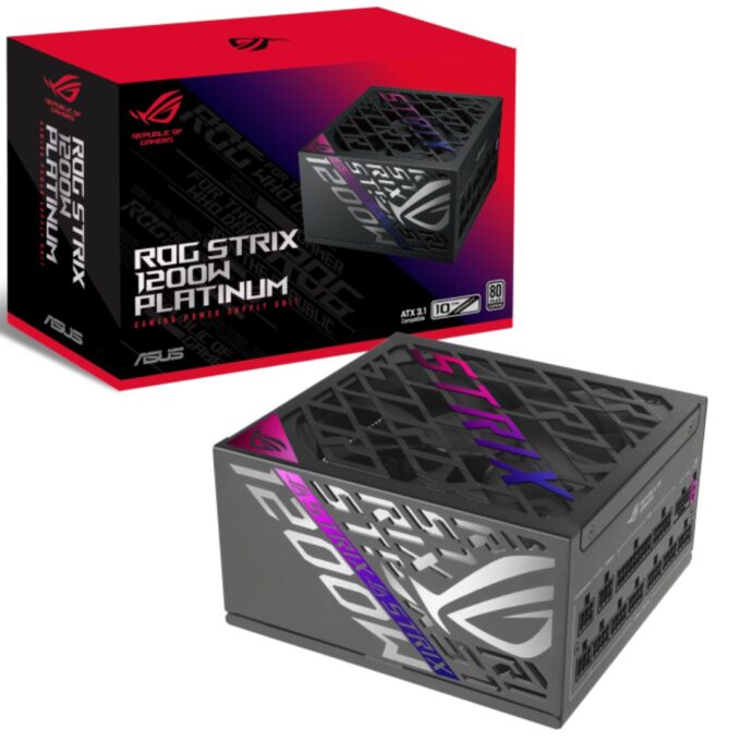 ASUS ROG-STRIX-1200P-GAMING ROG STRIX 1200W Platinum PSU, ROG heatsinks, Dual ball fan bearings, 0dB technology