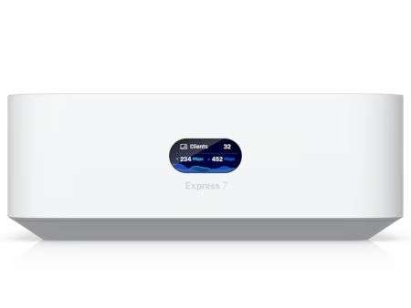 UBIQUITI UniFi EXPRESS 7, CLOUD GATEWAY, 30 DEVICES, 300+ USERS, 160m, 10 GbE RJ45 WAN, 1Y