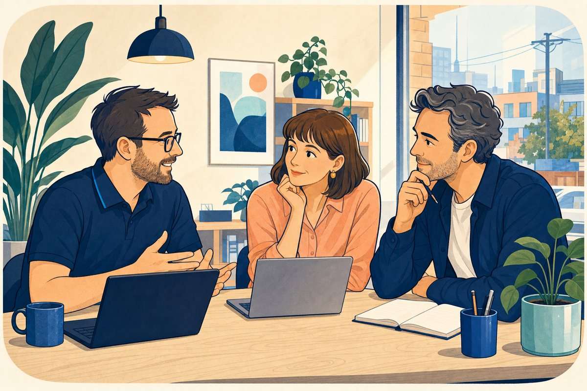A local IT specialist listening to a Melbourne small-business team during their first conversation.